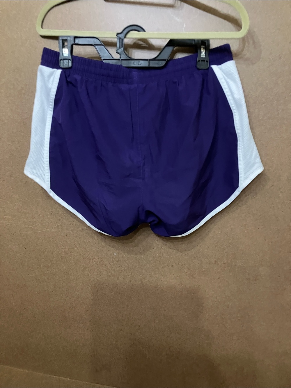 Under Armour Women's Purple Athletic Shorts with White Trim - Picture 8 of 9
